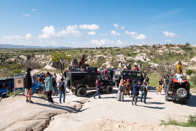 A jeep safari tour exploring the breathtaking landscapes of Cappadocia.